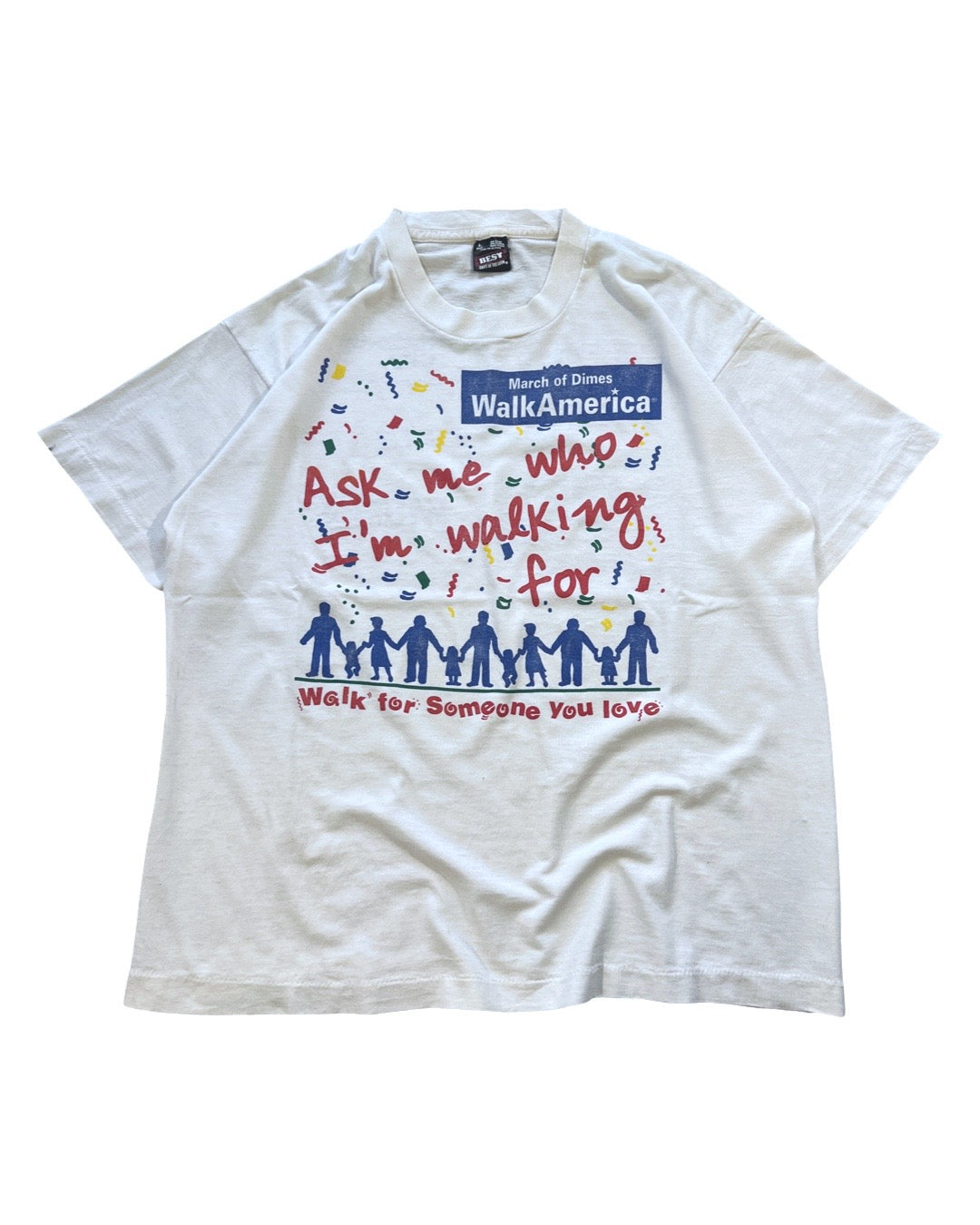 Vintage "Walk for love" Tee - L
