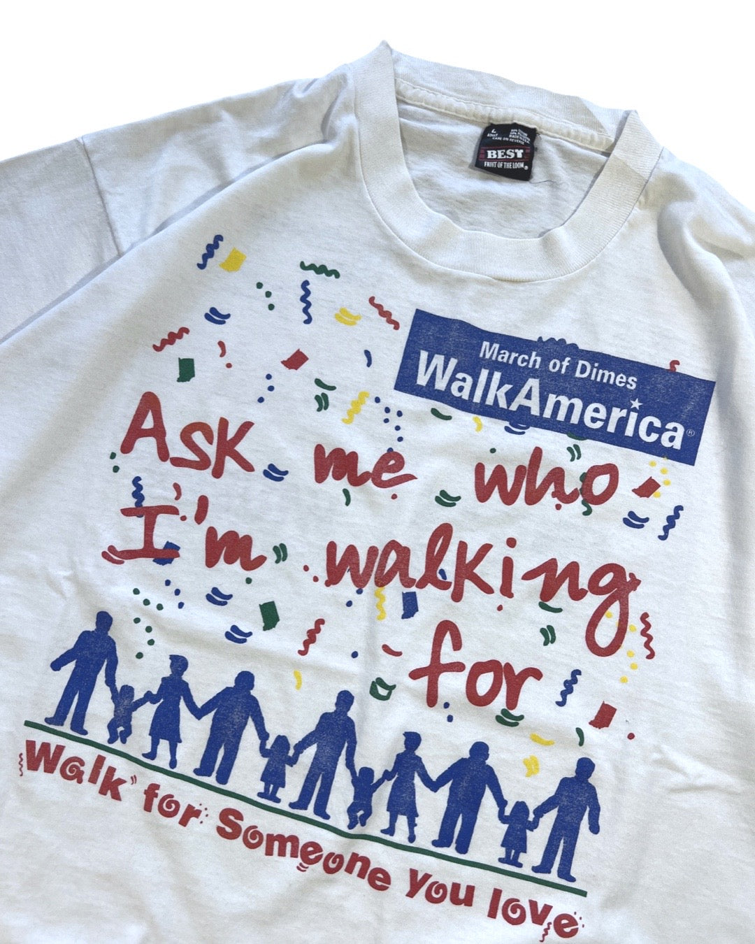 Vintage "Walk for love" Tee - L