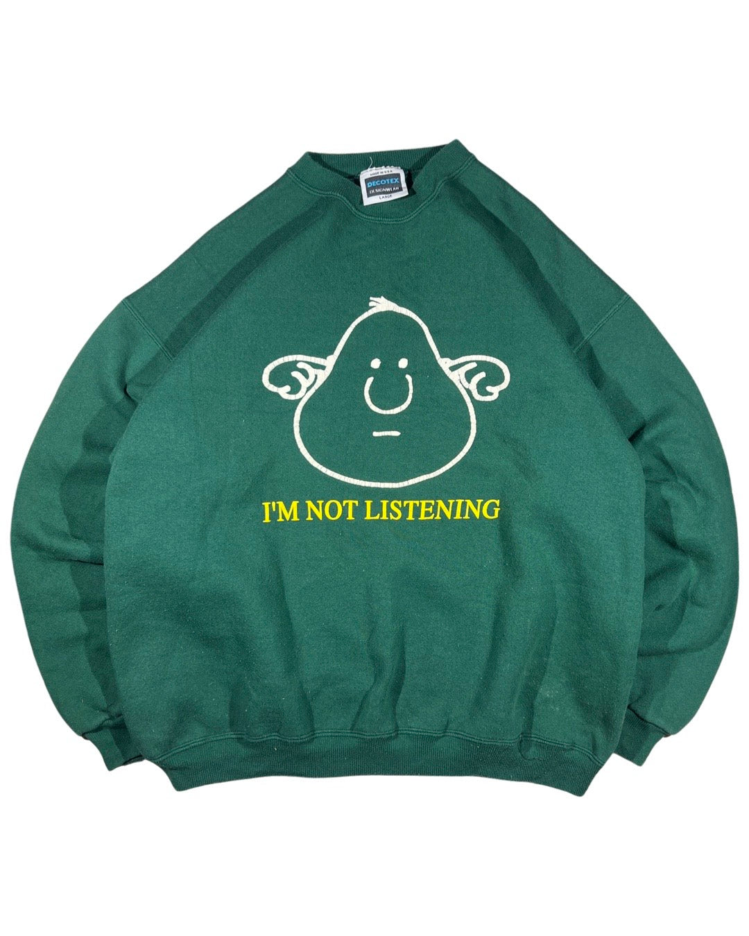 Vintage Not Listening Crew - L