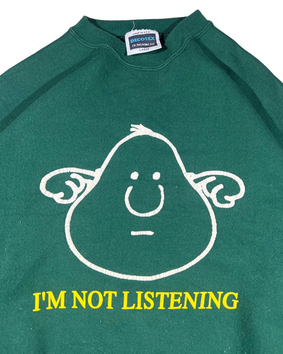 Vintage Not Listening Crew - L