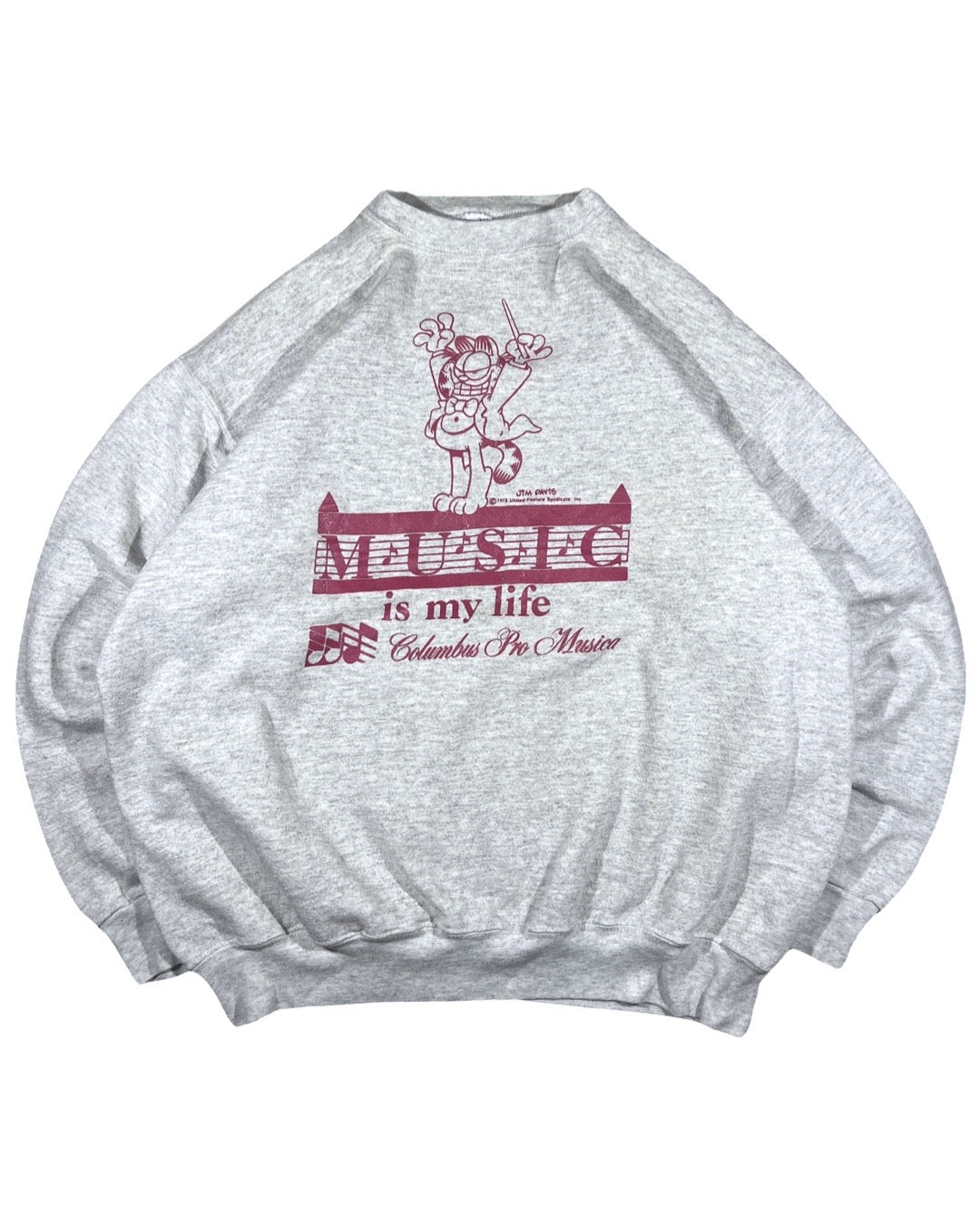 Vintage Garfield Crew - L