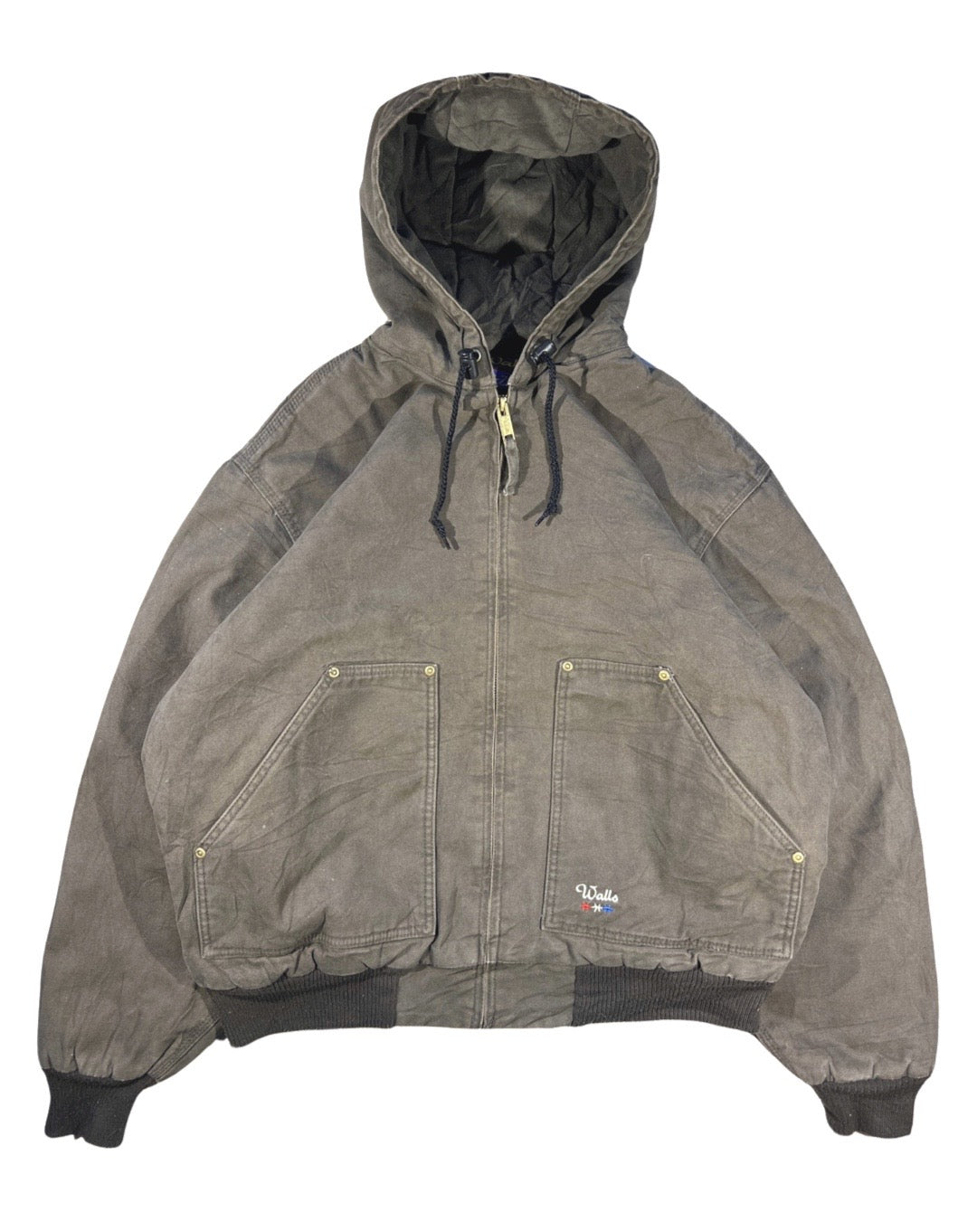 Vintage Hooded Work Jacket - L