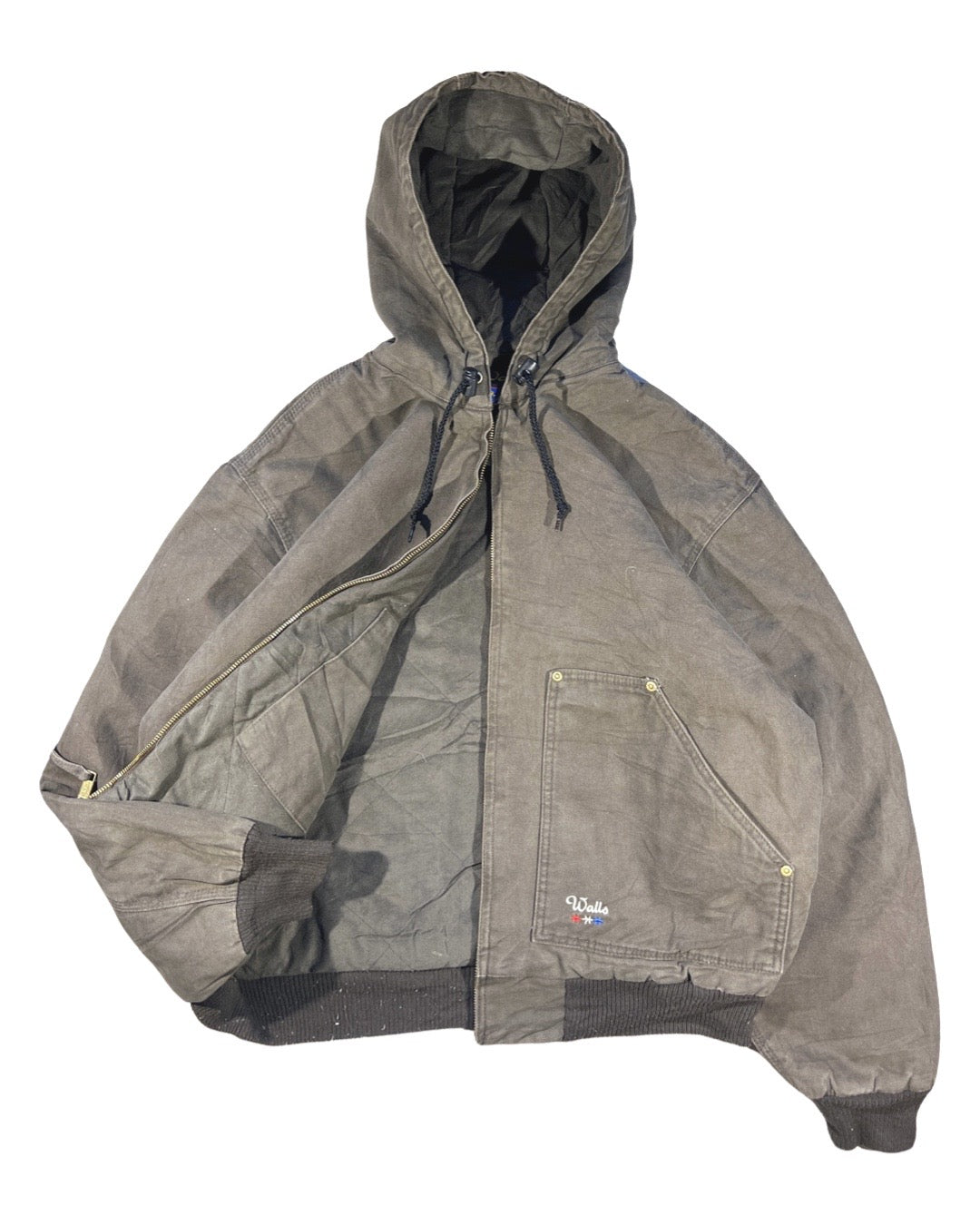 Vintage Hooded Work Jacket - L
