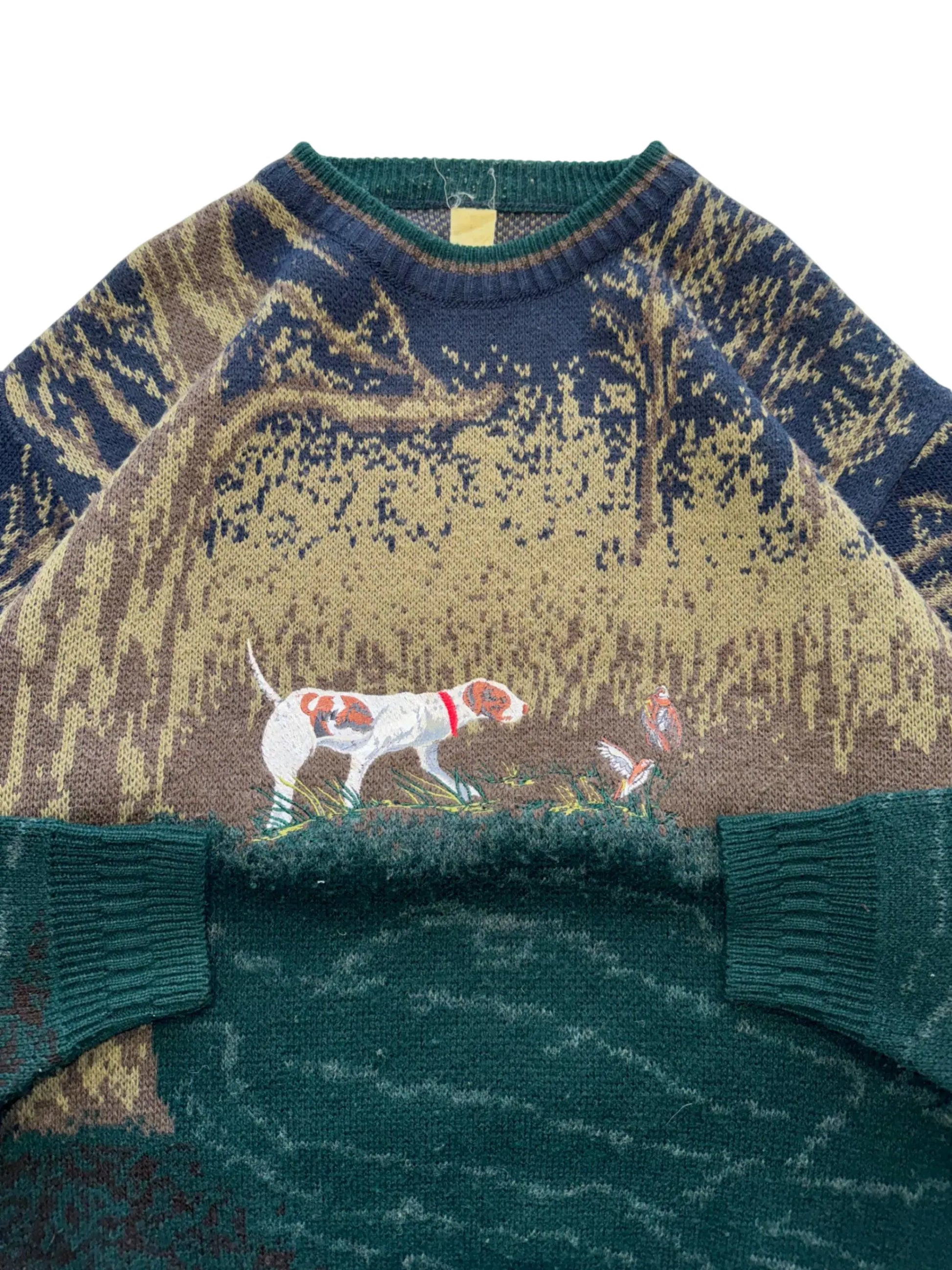 Vintage Hunting Knit Sweater - L