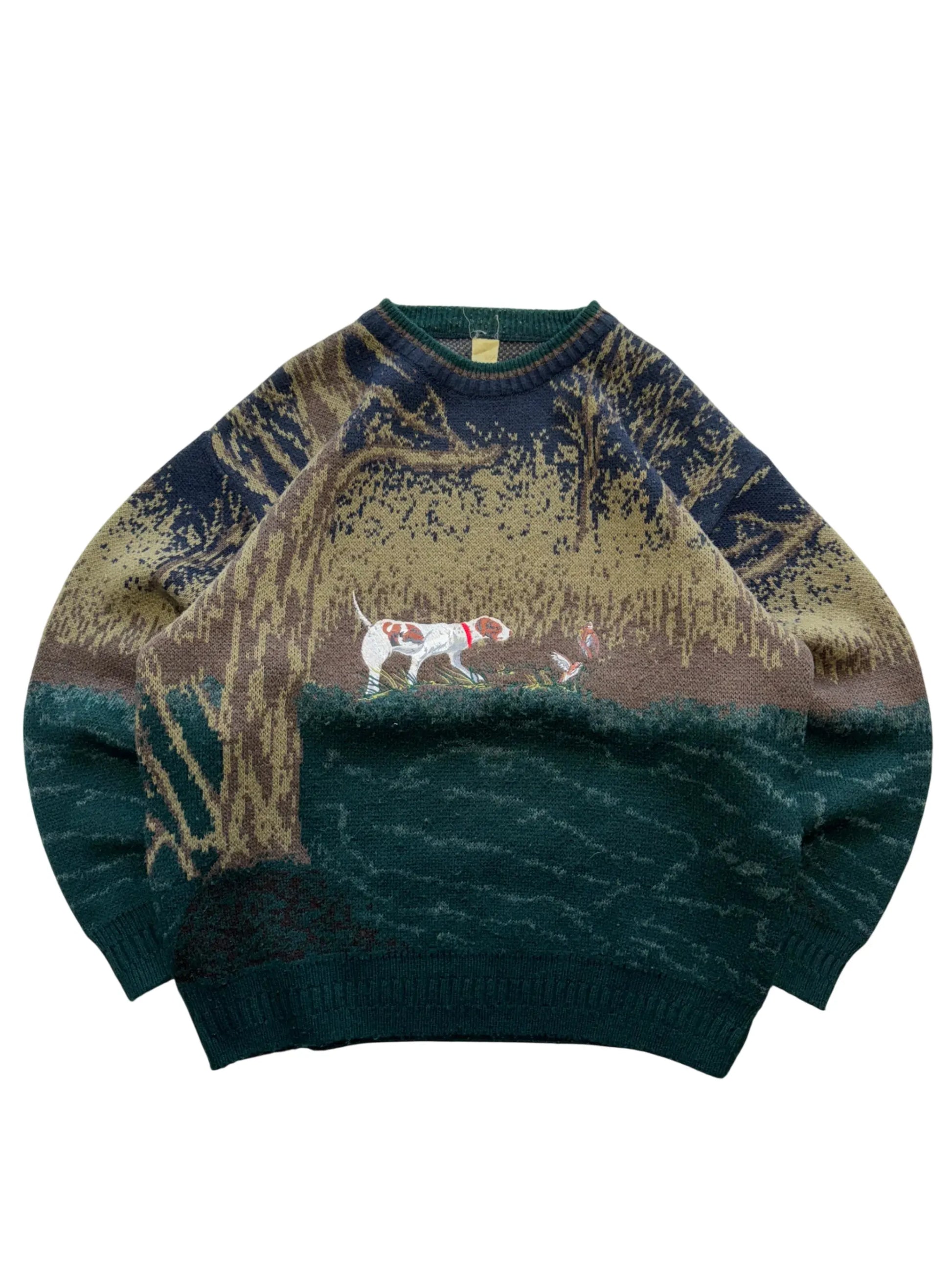 Vintage Hunting Knit Sweater - L