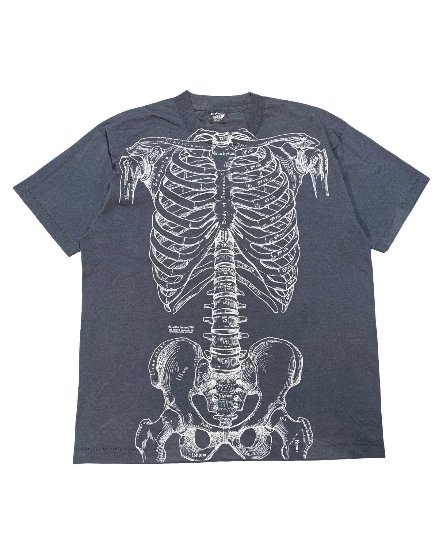 Vintage 90s Skeleton Tee - XL