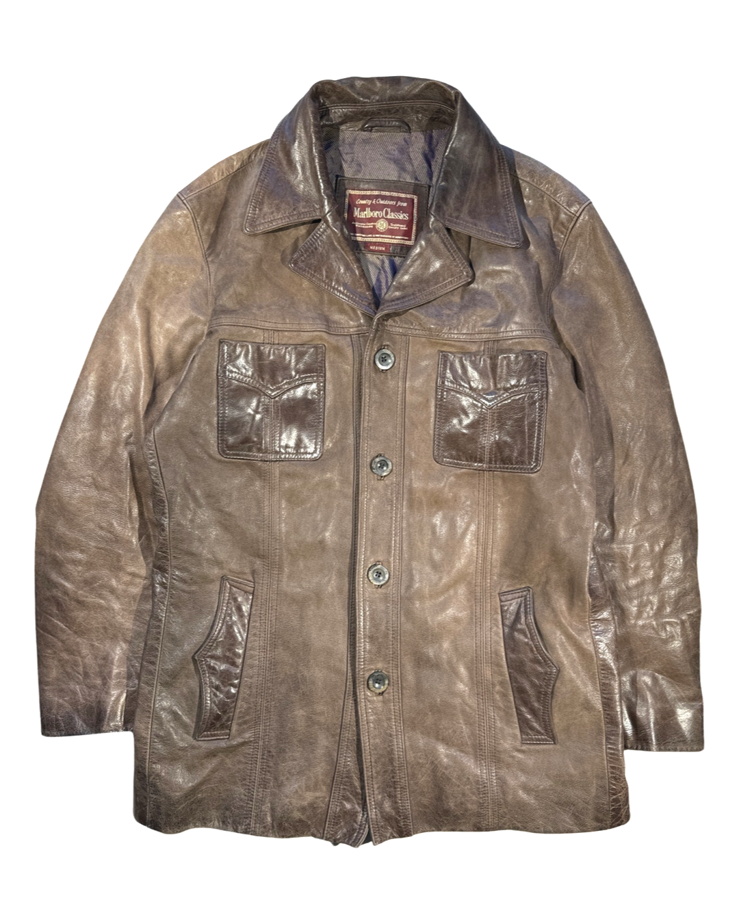 Vintage Marlboro Leather Jacket - M