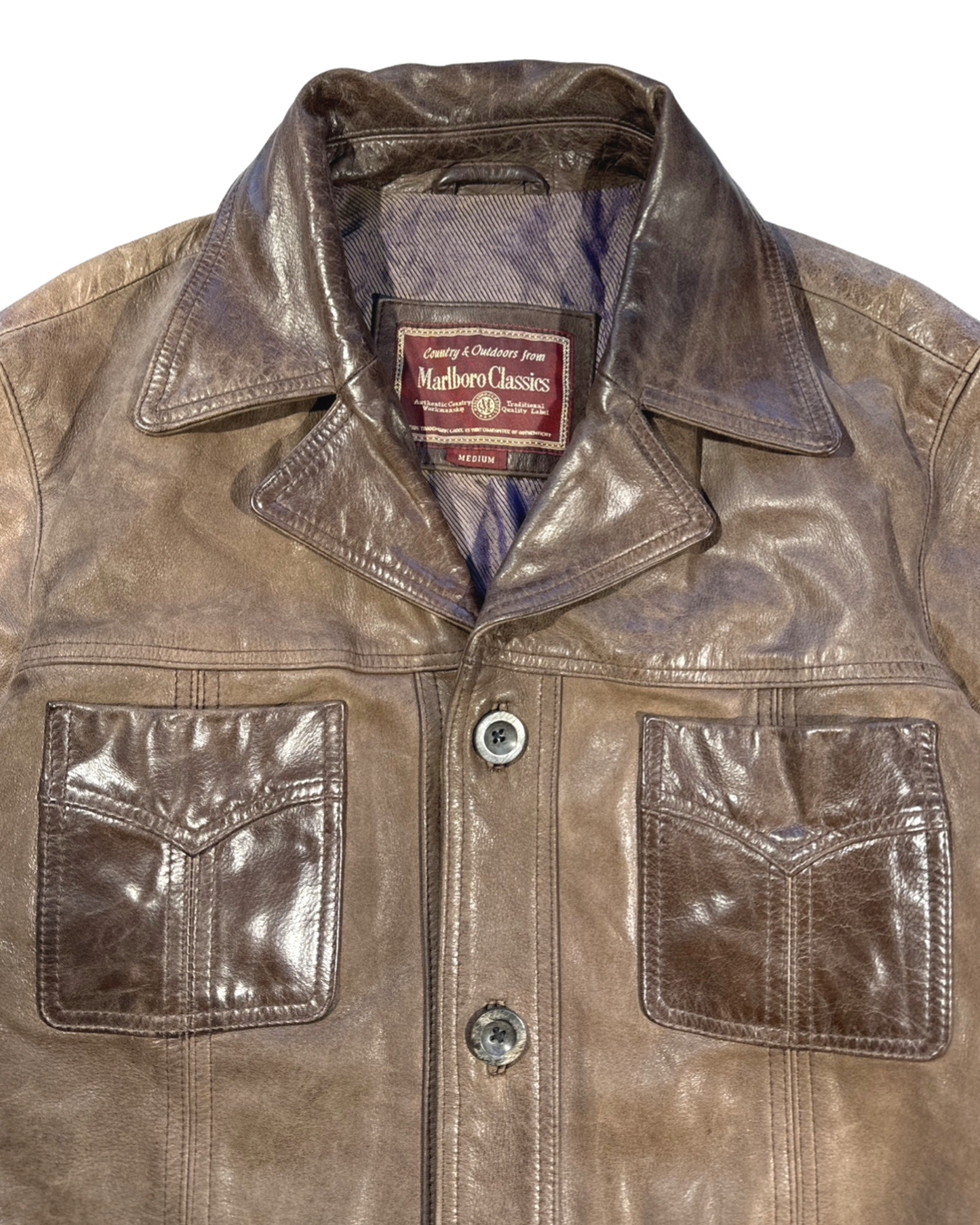 Vintage marlboro leather jacket online
