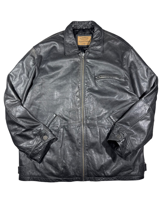 Vintage Camel Leather Jacket - XL