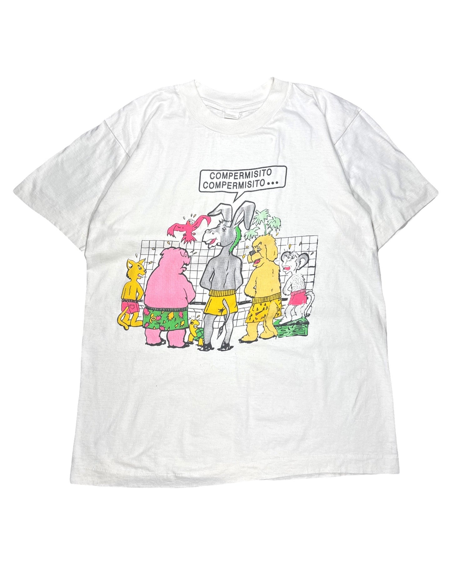 Vintage Peeing Animal Tee - M