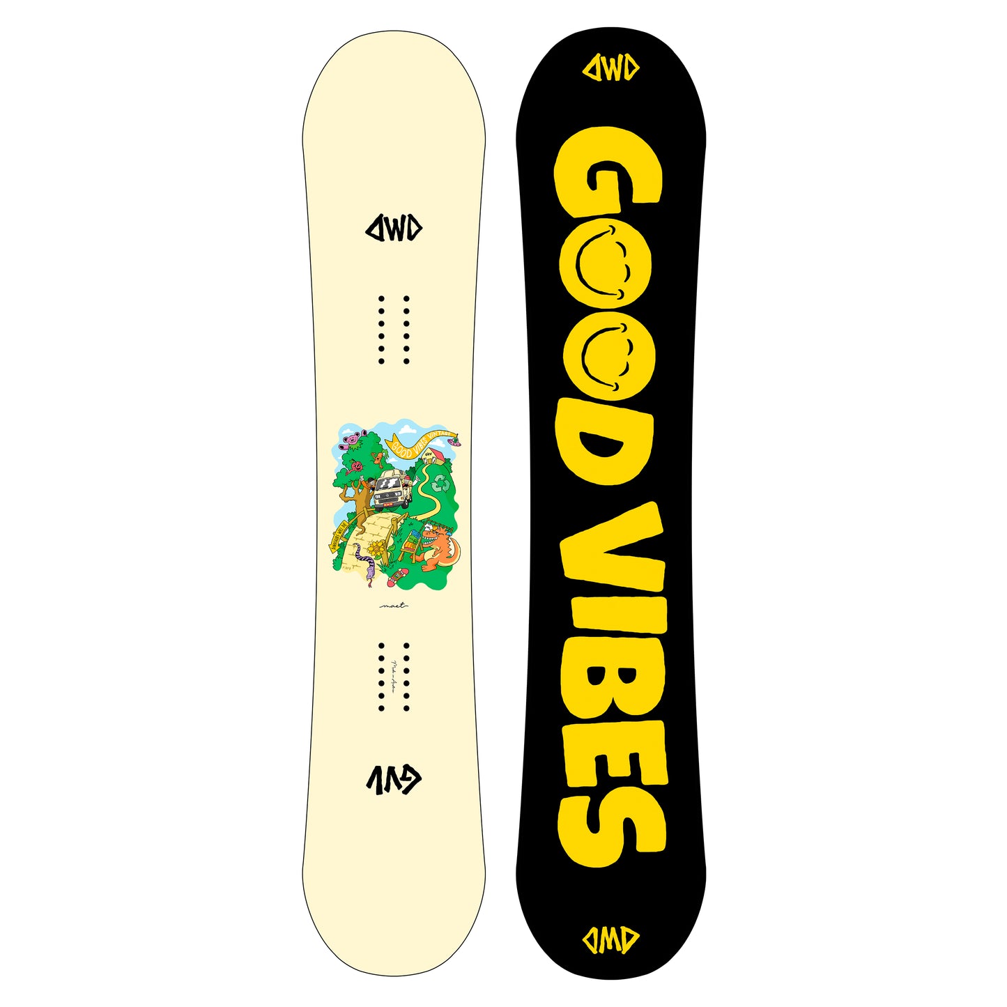 Good Vibes Vintage x DWD Snowboard